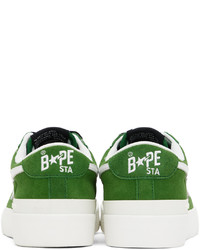 grüne Leder niedrige Sneakers von BAPE