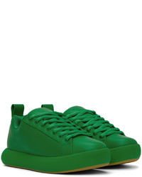 grüne Leder niedrige Sneakers von Bottega Veneta