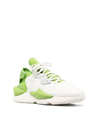grüne Leder niedrige Sneakers von Y-3