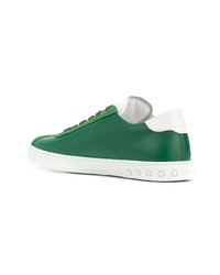 grüne Leder niedrige Sneakers von Tod's