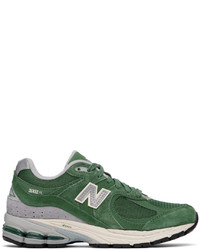 grüne Leder niedrige Sneakers von New Balance