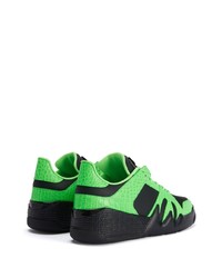 grüne Leder niedrige Sneakers von Giuseppe Zanotti