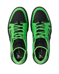 grüne Leder niedrige Sneakers von Giuseppe Zanotti