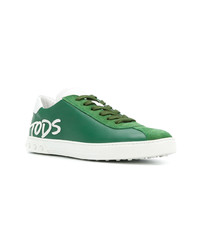 grüne Leder niedrige Sneakers von Tod's