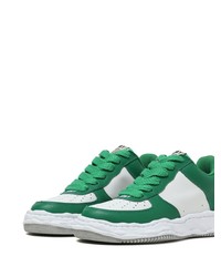 grüne Leder niedrige Sneakers von Maison Mihara Yasuhiro