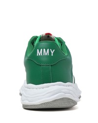 grüne Leder niedrige Sneakers von Maison Mihara Yasuhiro