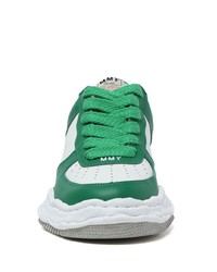 grüne Leder niedrige Sneakers von Maison Mihara Yasuhiro