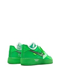 grüne Leder niedrige Sneakers von Nike X Off-White