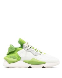 grüne Leder niedrige Sneakers von Y-3