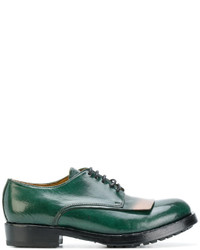 grüne Leder Oxford Schuhe