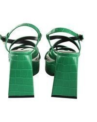 grüne Leder Pumps von Buffalo