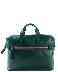grüne Leder Reisetasche von Lanvin