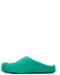 grüne Leder Slipper von Marni