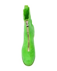 grüne Leder Stiefeletten von Guidi
