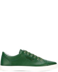 grüne Leder Turnschuhe von Dolce & Gabbana