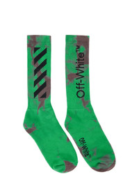 grüne Mit Batikmuster Socken