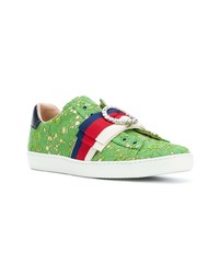 grüne niedrige Sneakers von Gucci