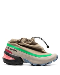 grüne niedrige Sneakers von MM6 Maison Margiela X Salomon
