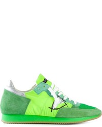 grüne niedrige Sneakers von Philippe Model