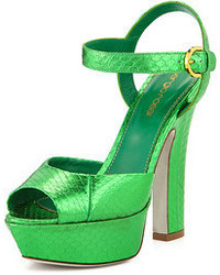 grüne Sandaletten
