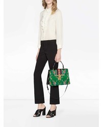 grüne Satchel-Tasche aus Leder von Gucci