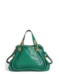 grüne Satchel-Tasche