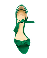 grüne Satin Sandaletten von Alexandre Birman