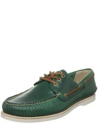 grüne Schuhe aus Leder