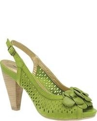 grüne Schuhe aus Wildleder