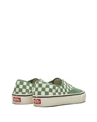 grüne Segeltuch niedrige Sneakers mit Karomuster von Vans