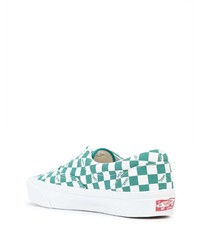 grüne Segeltuch niedrige Sneakers mit Karomuster von Vans