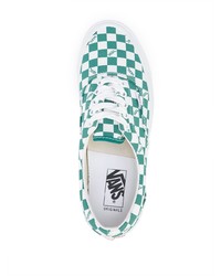 grüne Segeltuch niedrige Sneakers mit Karomuster von Vans