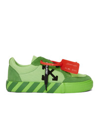 grüne Segeltuch niedrige Sneakers
