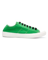 grüne Segeltuch niedrige Sneakers von Maison Margiela