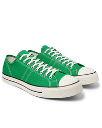 grüne Segeltuch niedrige Sneakers von Converse