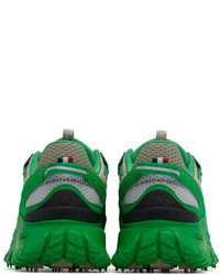 grüne Segeltuch niedrige Sneakers von Moncler