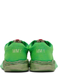 grüne Segeltuch niedrige Sneakers von Miharayasuhiro