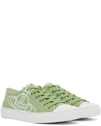 grüne Segeltuch niedrige Sneakers von Vivienne Westwood