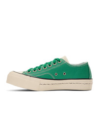 grüne Segeltuch niedrige Sneakers von Visvim