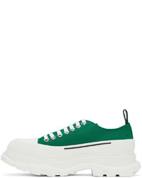 grüne Segeltuch niedrige Sneakers von Alexander McQueen