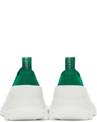 grüne Segeltuch niedrige Sneakers von Alexander McQueen