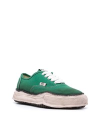 grüne Segeltuch niedrige Sneakers von Maison Mihara Yasuhiro