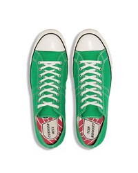 grüne Segeltuch niedrige Sneakers von Converse