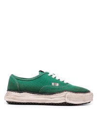 grüne Segeltuch niedrige Sneakers von Maison Mihara Yasuhiro