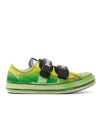 grüne Segeltuch niedrige Sneakers von Palm Angels