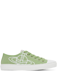 grüne Segeltuch niedrige Sneakers von Vivienne Westwood