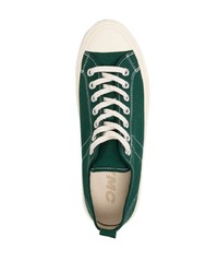 grüne Segeltuch niedrige Sneakers von YMC