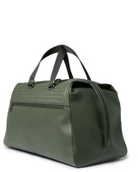 grüne Segeltuch Reisetasche von Bottega Veneta