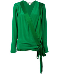 grüne Seide Bluse von Diane von Furstenberg