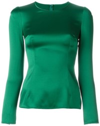 grüne Seide Bluse von Dolce & Gabbana